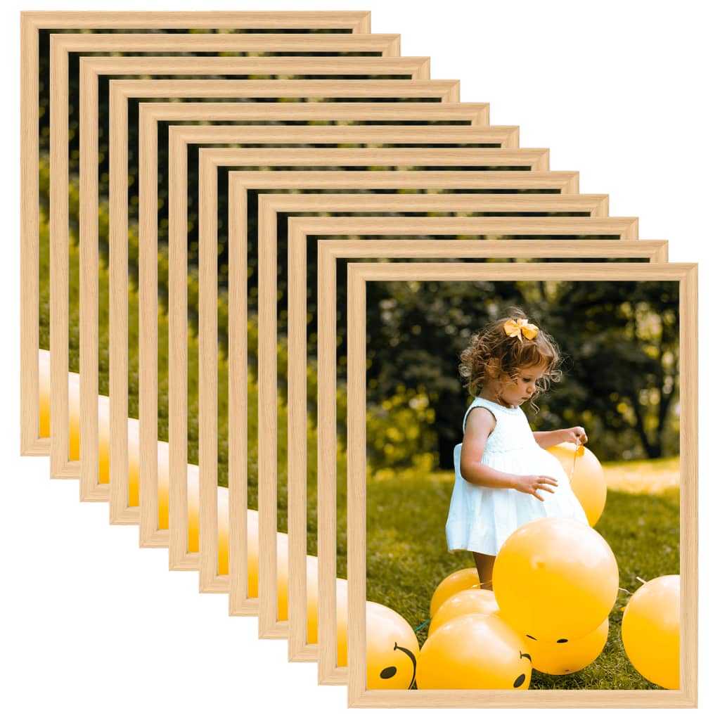 Fotolijsten 10 St Voor Tafel 20X25 Cm Lichteikenkleurig