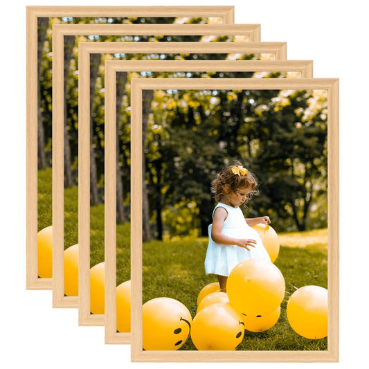 Fotolijsten 5 St Voor Wand Of Tafel 21X29,7 Cm Lichteikenkleur