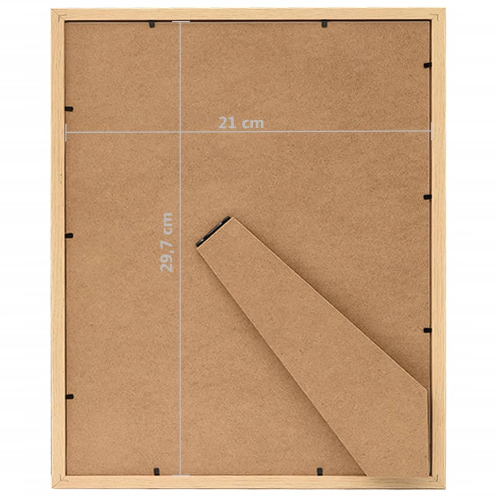 Fotolijsten 5 St Voor Wand Of Tafel 21X29,7 Cm Lichteikenkleur