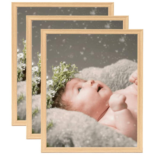 Fotolijsten 3 St Voor Tafel 28X35 Cm Lichteikenkleurig