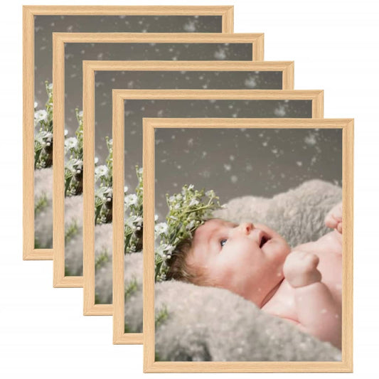Fotolijsten 5 St Voor Wand Of Tafel 28X35 Cm Lichteikenkleurig