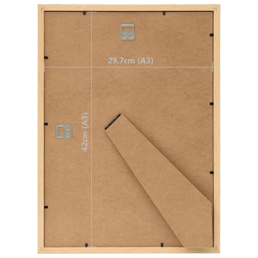 Fotolijsten 3 St Voor Wand Of Tafel 29,7X42 Cm Lichteikenkleur