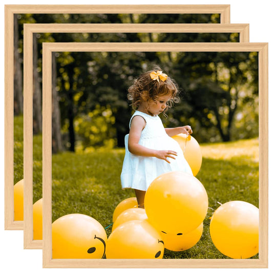 Fotolijsten 3 St Voor Wand 40X40 Cm Lichteikenkleurig
