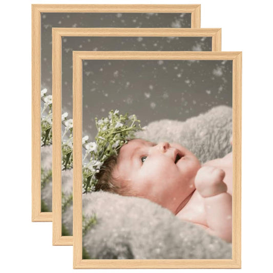 Fotolijsten 3 St Voor Wand 40X50 Cm Lichteikenkleurig