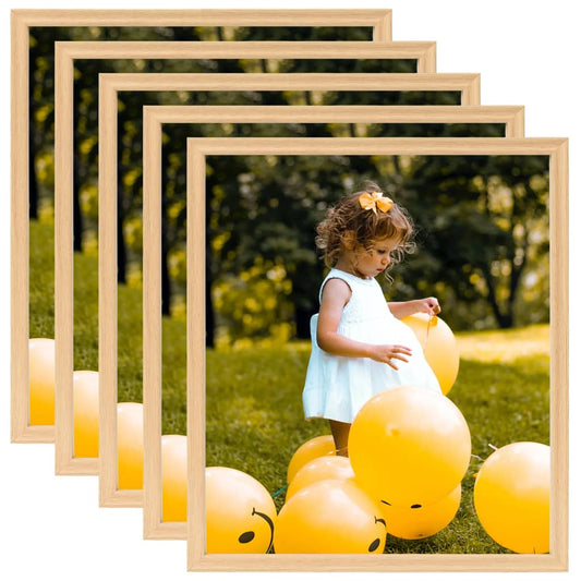 Fotolijsten 5 St Voor Wand Of Tafel 40X50 Cm Lichteikenkleurig