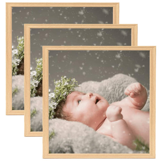 Fotolijsten 3 St Voor Wand 50X50 Cm Lichteikenkleurig
