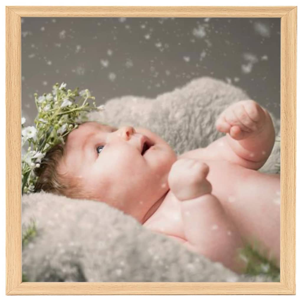 Fotolijsten 3 St Voor Wand 50X50 Cm Lichteikenkleurig