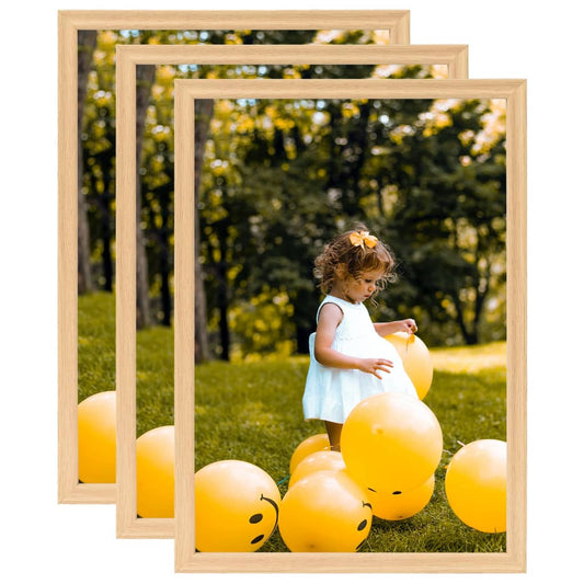 Fotolijsten 3 St Voor Wand 50X70 Cm Lichteikenkleurig