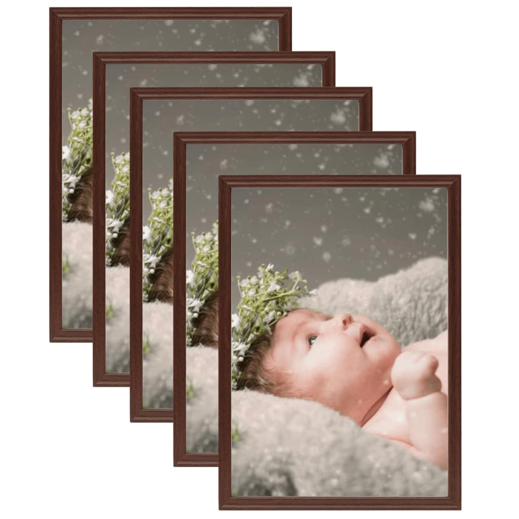 Fotolijsten 5 St Voor Wand Of Tafel 10X15 Cm Donkerrood