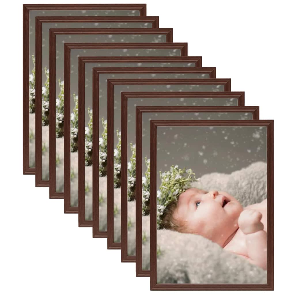 Fotolijsten 10 St Voor Wand Of Tafel 10X15 Cm Donkerrood
