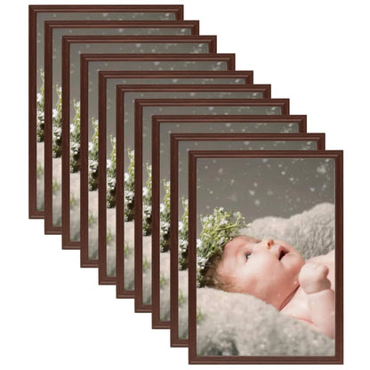 Fotolijsten 10 St Voor Wand Of Tafel 10X15 Cm Donkerrood