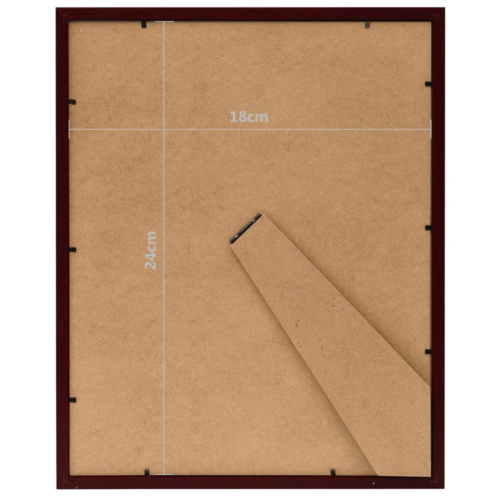 Fotolijsten 5 St Voor Wand Of Tafel 18X24 Cm Donkerrood