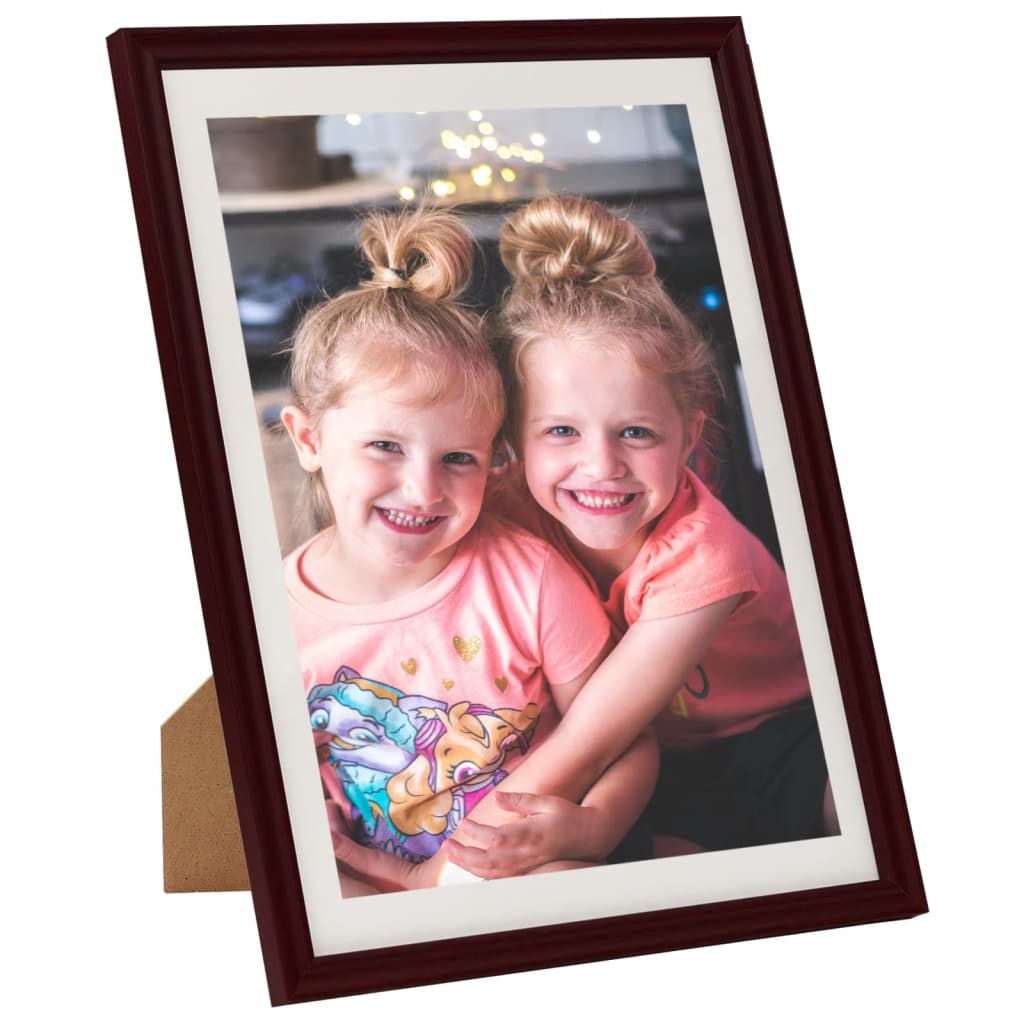 Fotolijsten 10 St Voor Wand Of Tafel 18X24 Cm Donkerrood