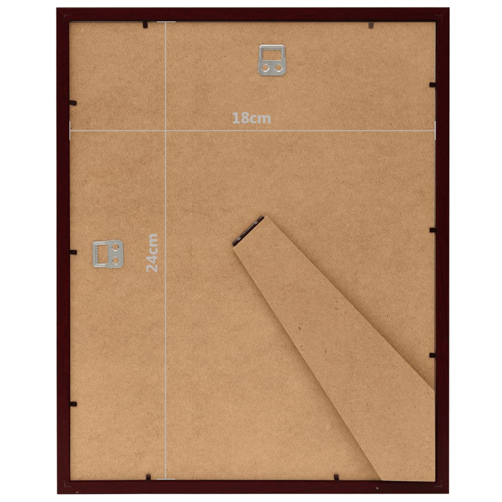 Fotolijsten 10 St Voor Wand Of Tafel 18X24 Cm Donkerrood