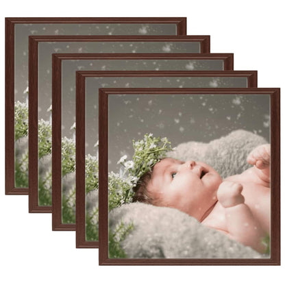 Fotolijsten 5 St Voor Wand Of Tafel 20X20 Cm Donkerrood