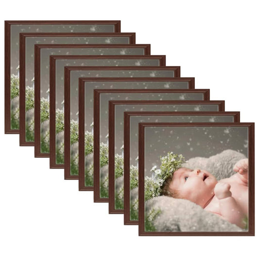Fotolijsten 10 St Voor Wand Of Tafel 20X20 Cm Donkerrood
