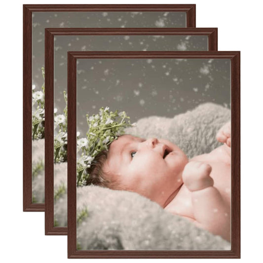 Fotolijsten 3 St Voor Wand Of Tafel 28X35 Cm Donkerrood