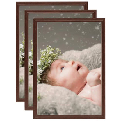 Fotolijsten 3 St Voor Wand Of Tafel 29,7X42 Cm Donkerrood