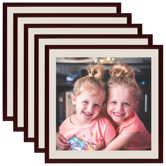 Fotolijsten 5 St Voor Wand Of Tafel 40X40 Cm Donkerrood