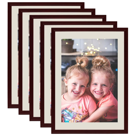 Fotolijsten 5 St Voor Wand Of Tafel 42X59,4 Cm Donkerrood