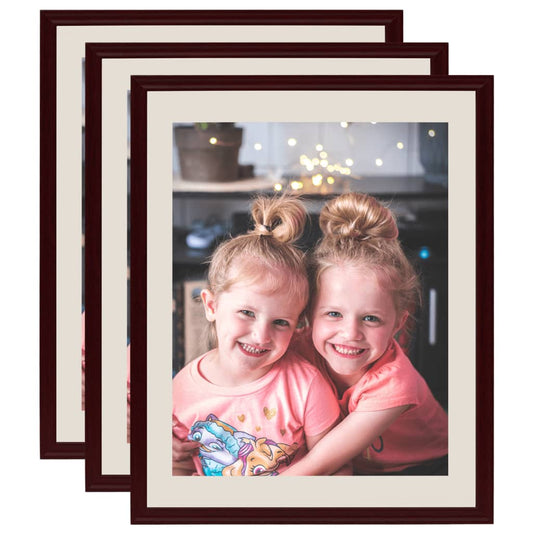 Fotolijsten 3 St Voor Wand Of Tafel 50X60 Cm Donkerrood