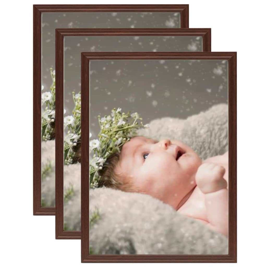 Fotolijsten 3 St Voor Wand Of Tafel 50X70 Cm Donkerrood