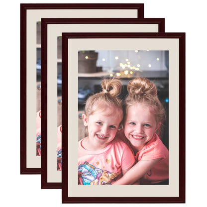 Fotolijsten 3 St Voor Wand Of Tafel 59,4X84 Cm Donkerrood