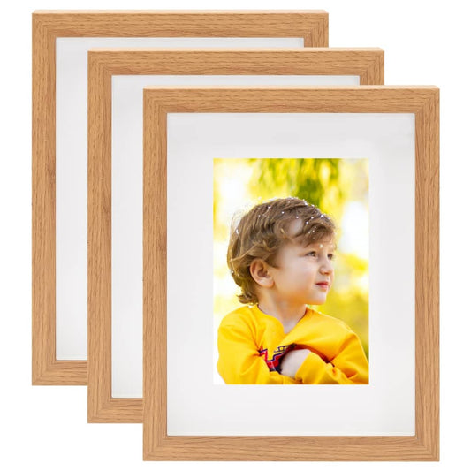 Fotolijsten 3 St Voor 13X18 Cm Foto 3D 20X25 Cm Eikenkleurig
