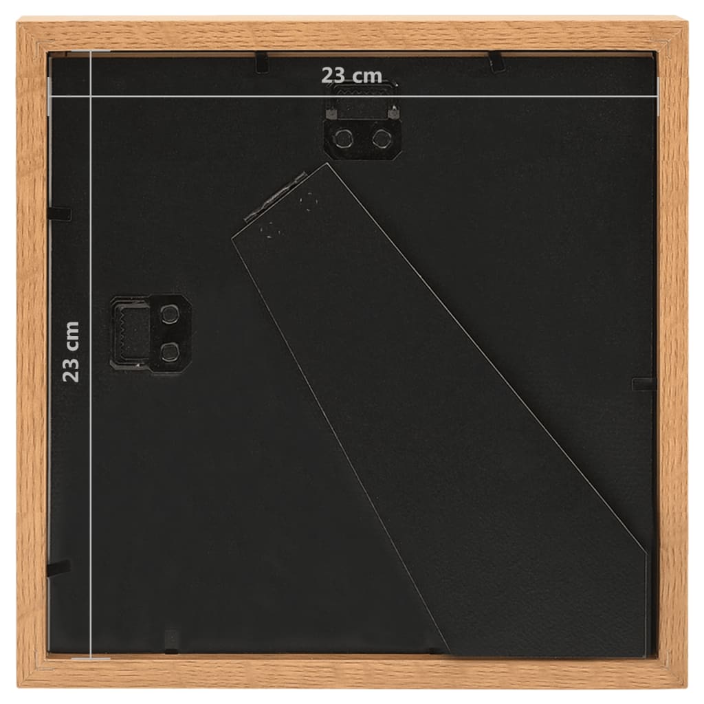 Fotolijsten 5 St Voor 13X13 Cm Foto 3D 23X23 Cm Eikenkleurig