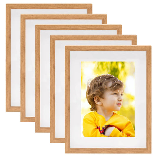 Fotolijsten 5 St Voor 15X20 Cm Foto 3D 21X29,7 Cm Eikenkleurig