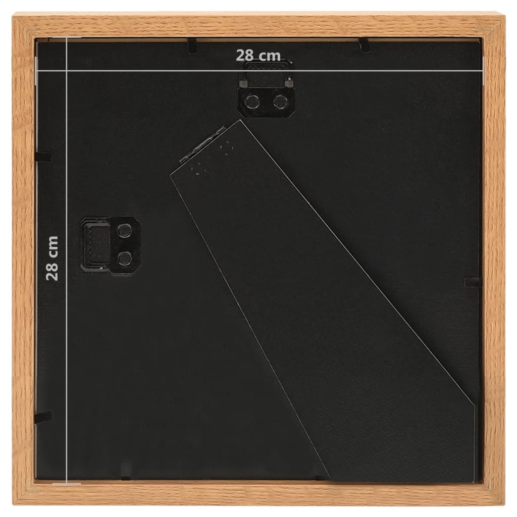 Fotolijsten 3 St Voor 20X20 Cm Foto 3D 28X28 Cm Eikenkleurig