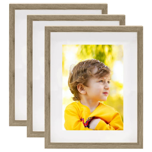 Fotolijsten 3 St Voor 15X20 Cm Foto 3D 21X29,7 Cm Donkerhout
