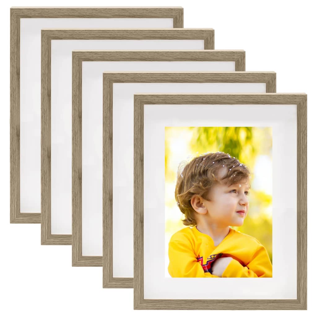 Fotolijsten 5 St Voor 15X20 Cm Foto 3D 21X29,7 Cm Donkerhout