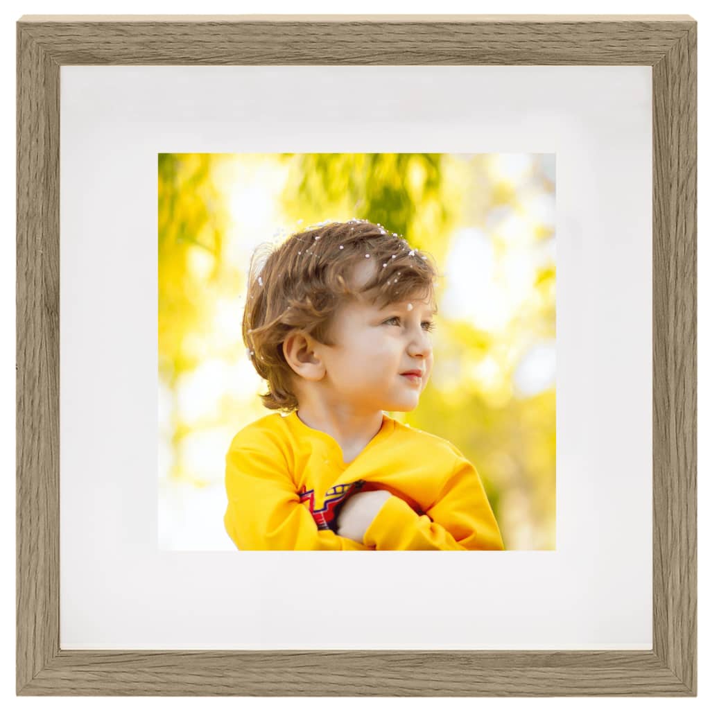 Fotolijsten 3 St Voor 20X20 Cm Foto 3D 28X28 Cm Donkerhoutkleur