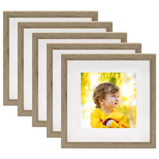 Fotolijsten 5 St Voor 20X20 Cm Foto 3D 28X28 Cm Donkerhoutkleur