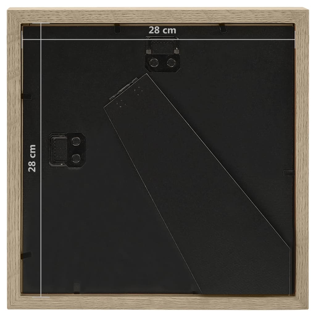 Fotolijsten 5 St Voor 20X20 Cm Foto 3D 28X28 Cm Donkerhoutkleur