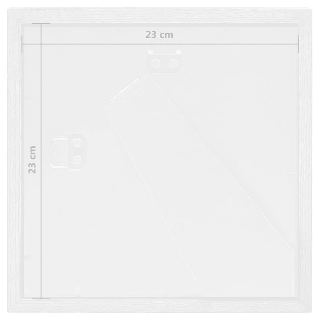 Fotolijsten 3 St Voor 13X13 Cm Foto 3D 23X23 Cm Wit