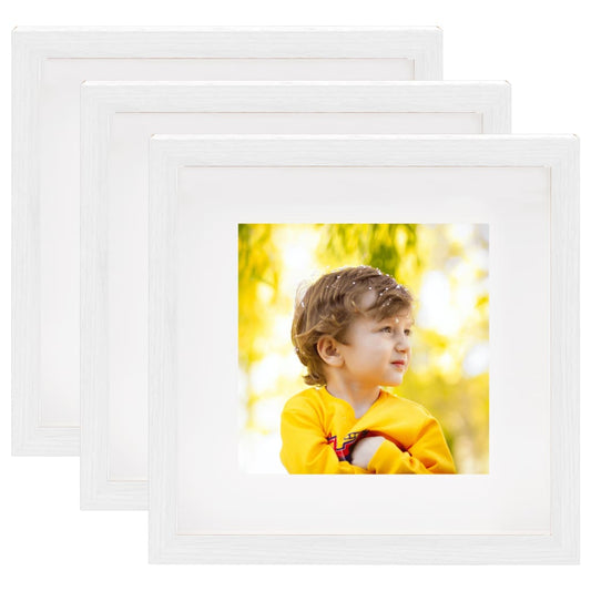 Fotolijsten 3 St Voor 20X20 Cm Foto 3D 28X28 Cm Wit