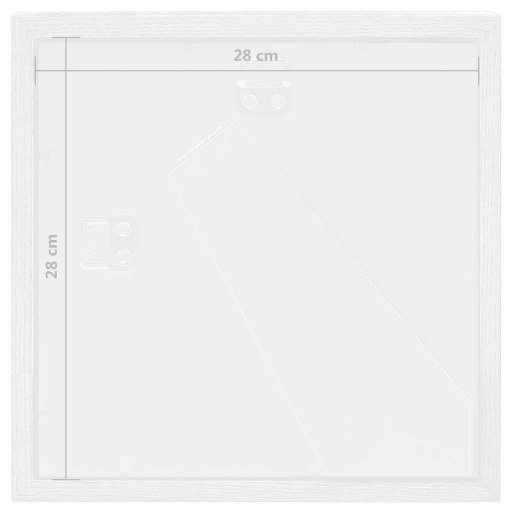 Fotolijsten 3 St Voor 20X20 Cm Foto 3D 28X28 Cm Wit