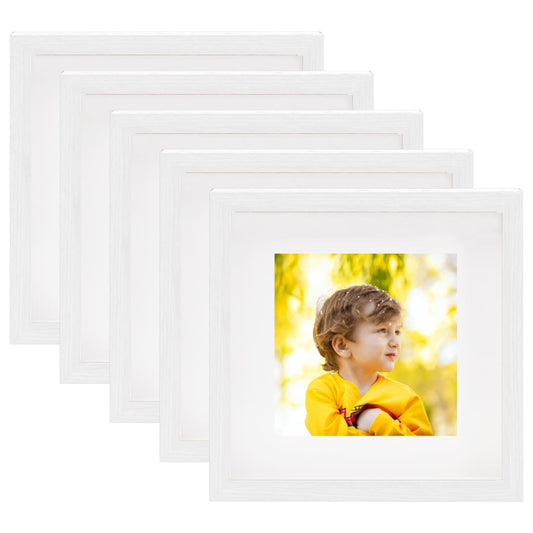 Fotolijsten 5 St Voor 20X20 Cm Foto 3D 28X28 Cm Wit