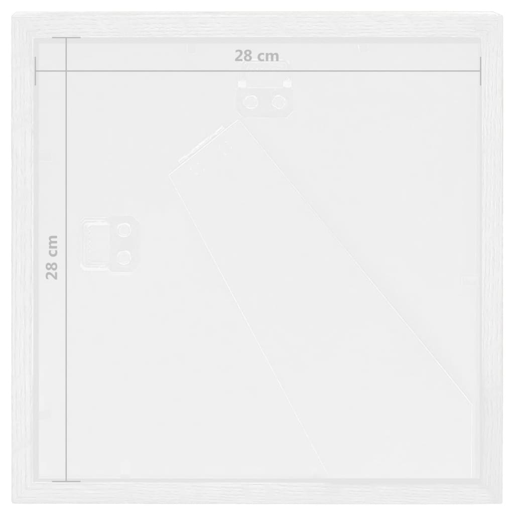 Fotolijsten 5 St Voor 20X20 Cm Foto 3D 28X28 Cm Wit