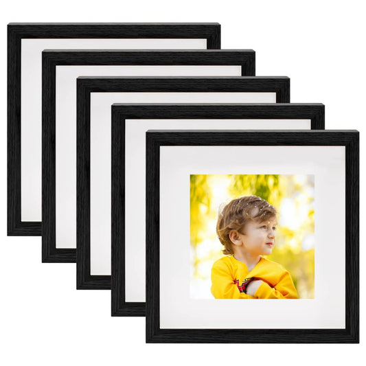 Fotolijsten 5 St Voor 13X13 Cm Foto 3D 23X23 Cm Zwart