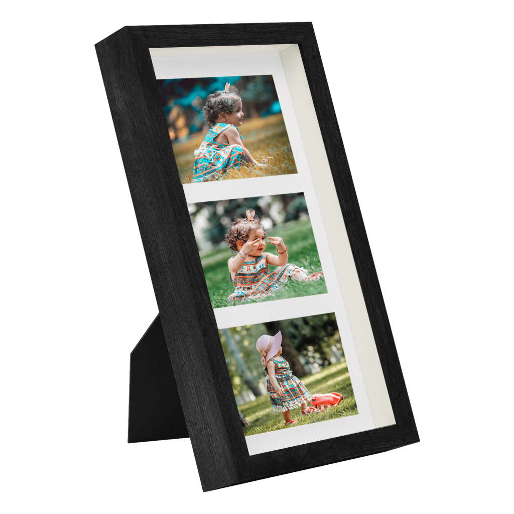 Fotolijsten 5 St Voor 3X(10X15 Cm) Foto 3D 18X35 Cm Zwart