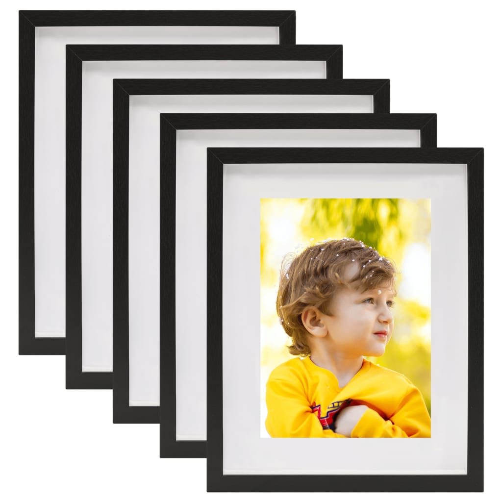 Fotolijsten 5 St Voor 15X20 Cm Foto 3D 21X29,7 Cm Zwart