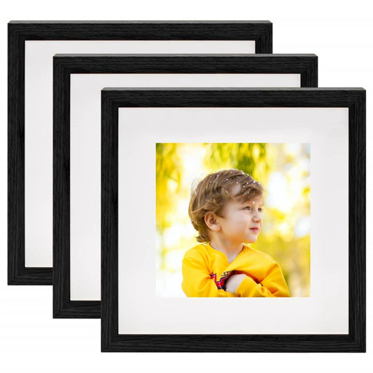 Fotolijsten 3 St Voor 20X20 Cm Foto 3D 28X28 Cm Zwart