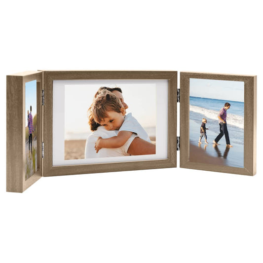 Fotolijst Drieluik 28X18 Cm+2X(13X18 Cm) Lichtbruin