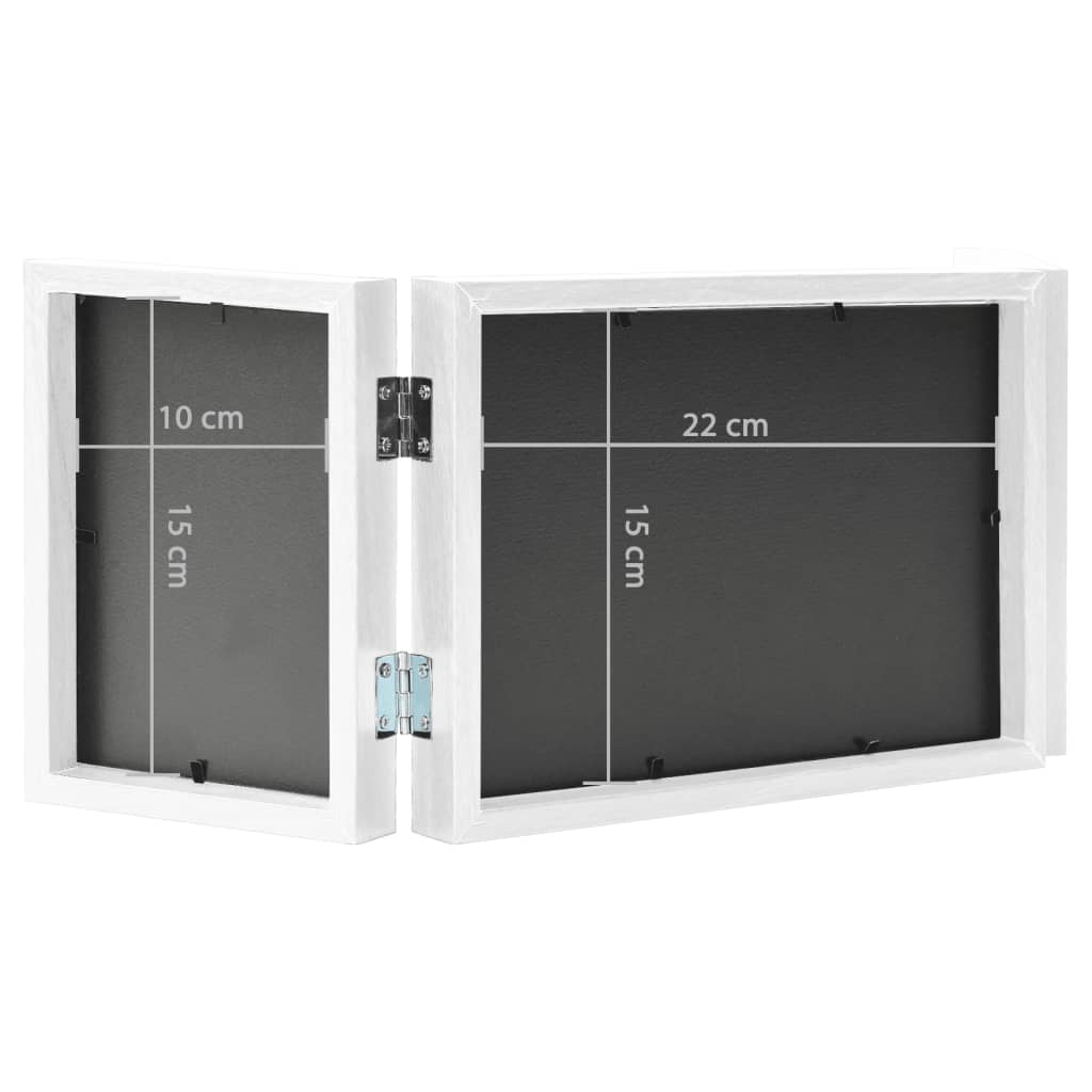 Fotolijst Drieluik 22X15 Cm+2X(10X15 Cm) Wit