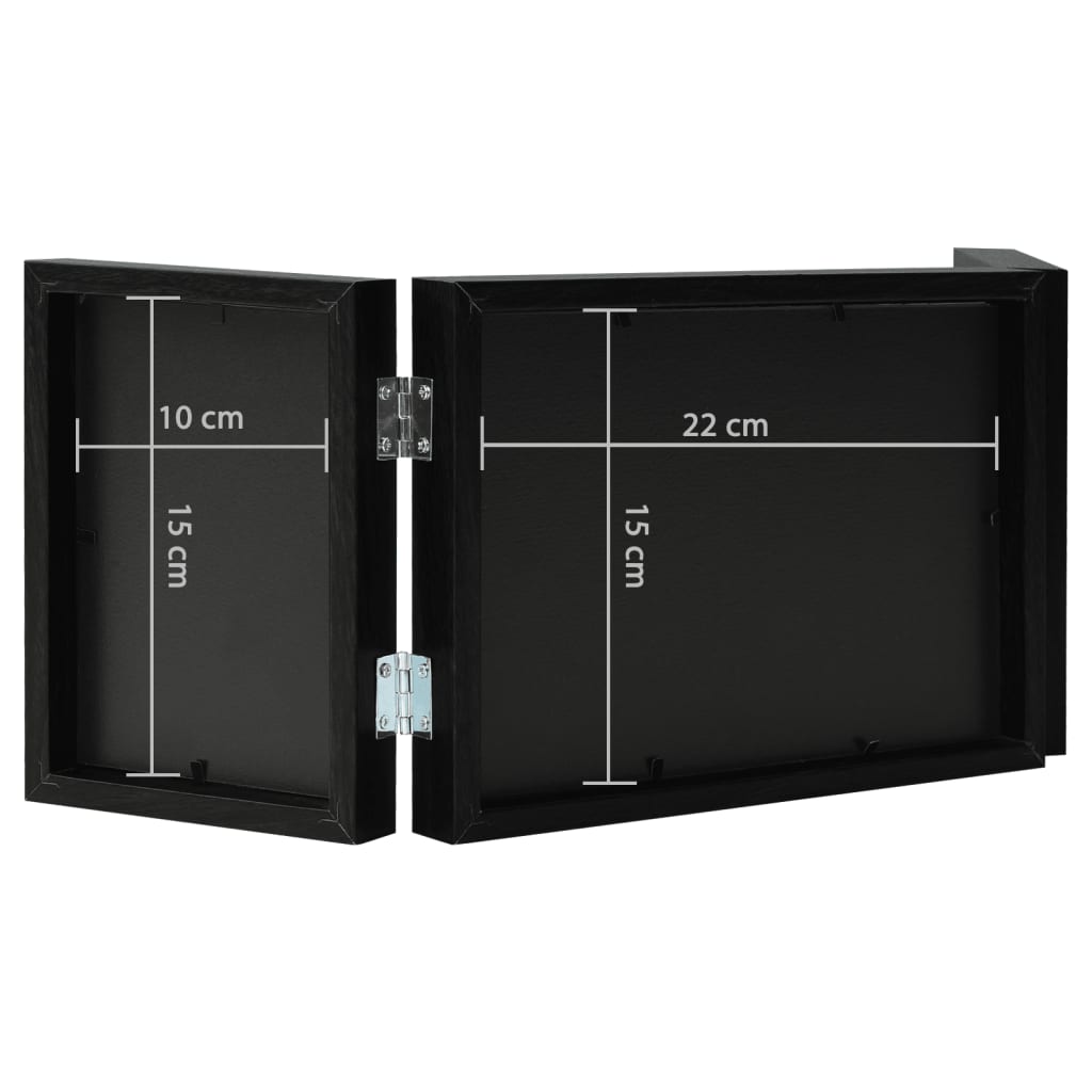 Fotolijst Drieluik 22X15 Cm+2X(10X15 Cm) Zwart