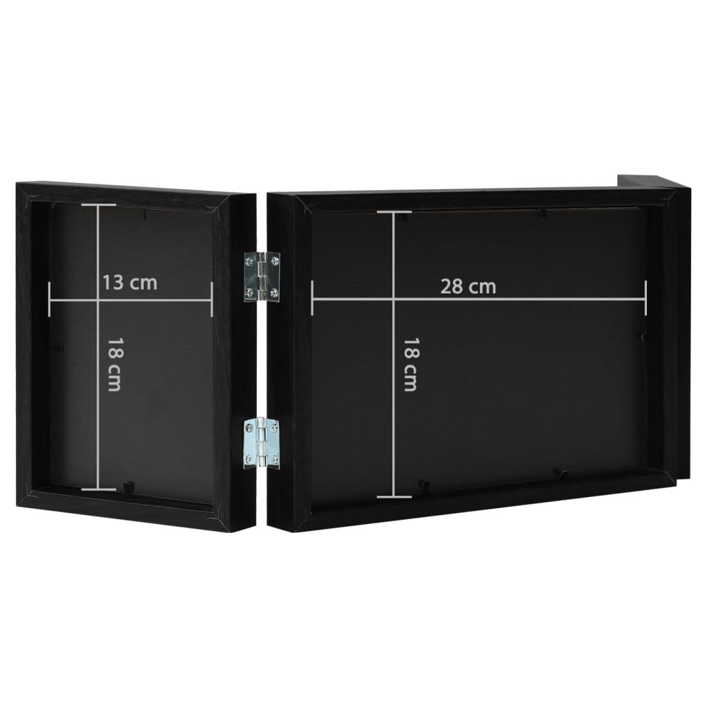 Fotolijst Drieluik 28X18 Cm+2X(13X18 Cm) Zwart