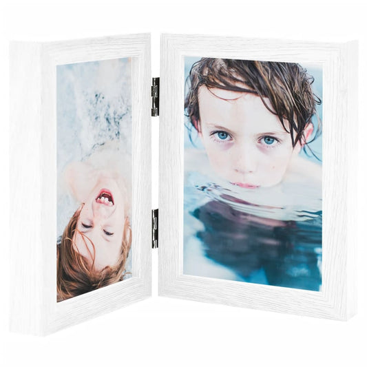 Fotolijst Tweeluik 2X(10X15 Cm) Wit